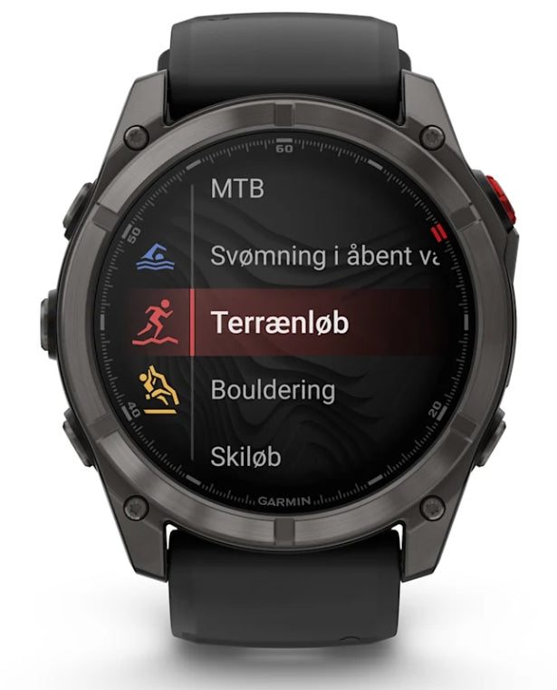 Garmin fēnix 8 Pro 51 mm GPS + Cellular – Titan Schwarz, Sportband Schwarz, 100 m