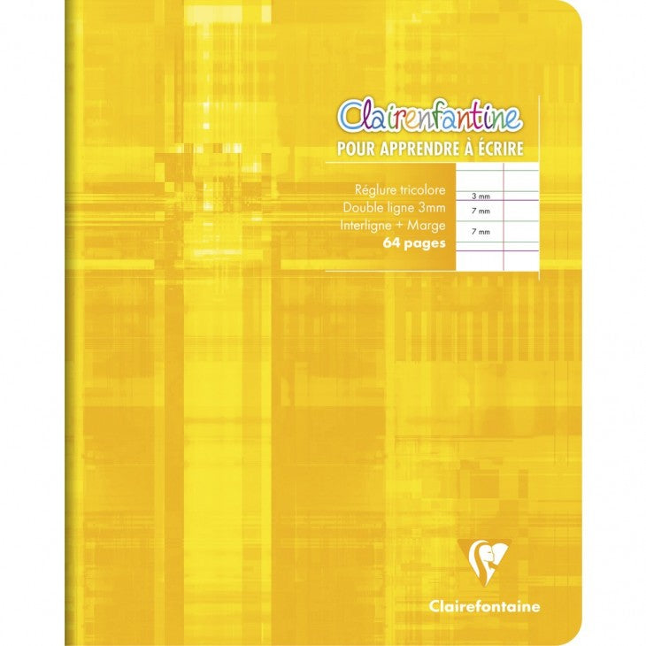 Clairefontaine Schulheft – 170 × 220 mm – 3 mm liniert – 32 Blatt – gebunden, Marge, PEFC