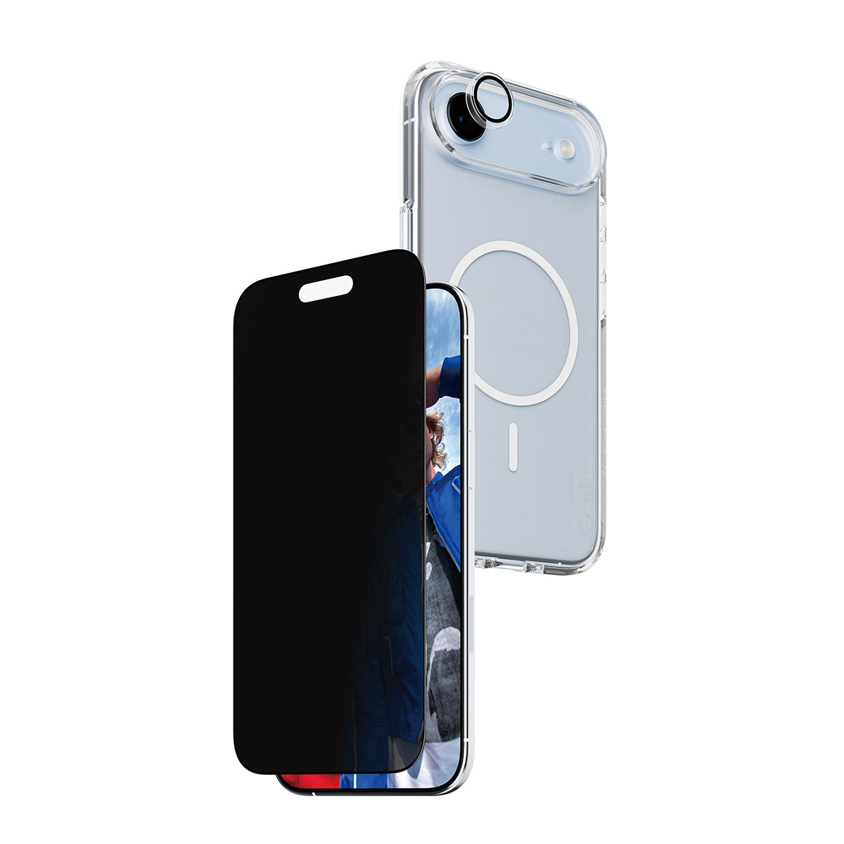 PanzerGlass Schutz-Set Privacy-Filter – für Apple iPhone Air, kratzresistent, stossfest, Hartglas, Folie