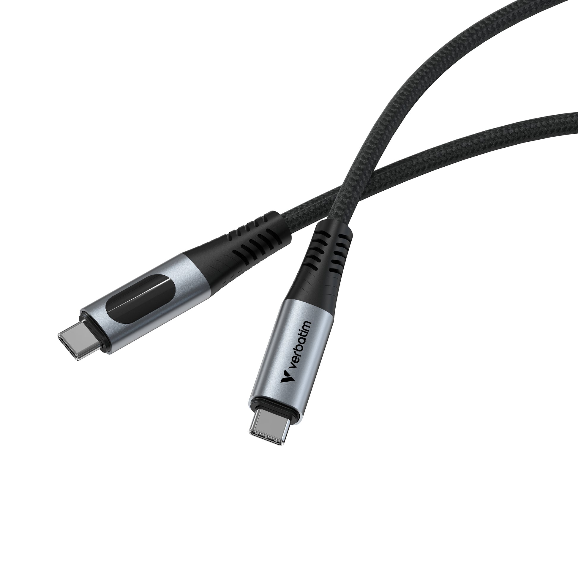 Verbatim USB-C auf USB-C Kabel – USB 2.0 – 1,2 m – PD 100 W – LED-Display – für iPhone 16/15 und mehr