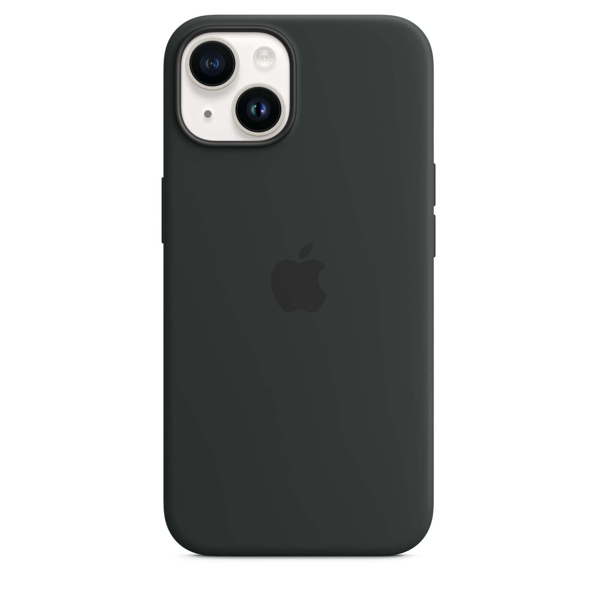 Apple Backcover – für Apple iPhone 14, MagSafe, Silikon+Mikrofaser, Schwarz