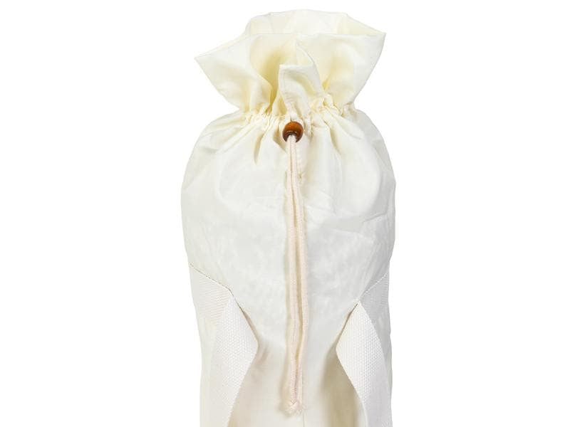 KOOR Strandschirm – rund Ø 150 cm, 180 cm hoch, Polyester, Holzstange, beige, für Aussenbereich