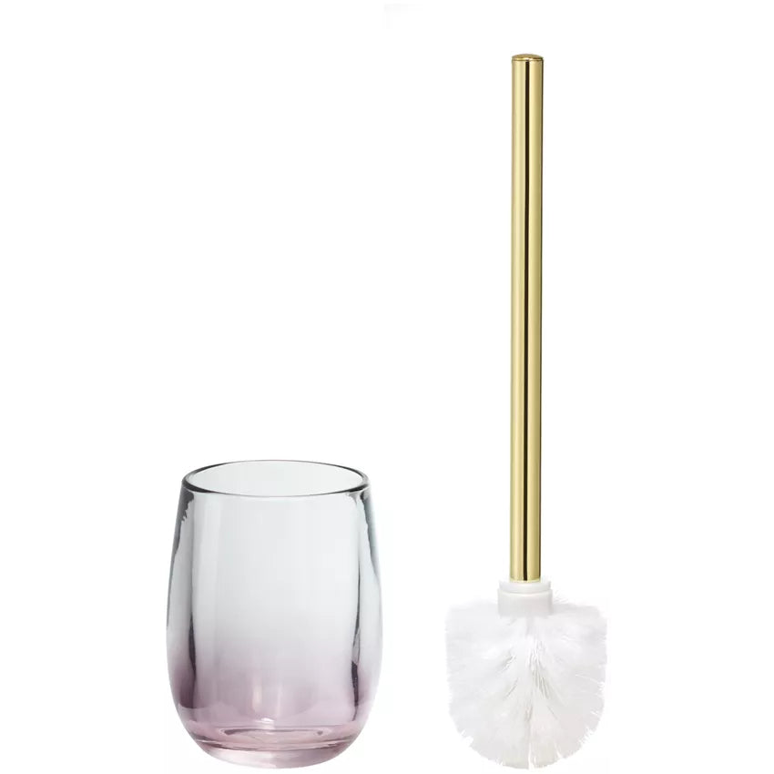 Diaqua Farin – WC-Bürstenset – Glas, Kunststoff, Metall, Lila, H 38,5 cm, Ø 11,7 cm