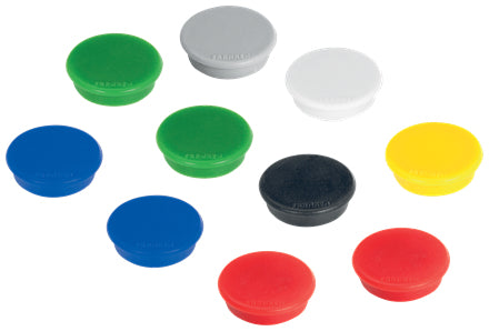 Franken Tafelmagnete – Ø 24 mm, 10 Stk., sortiert