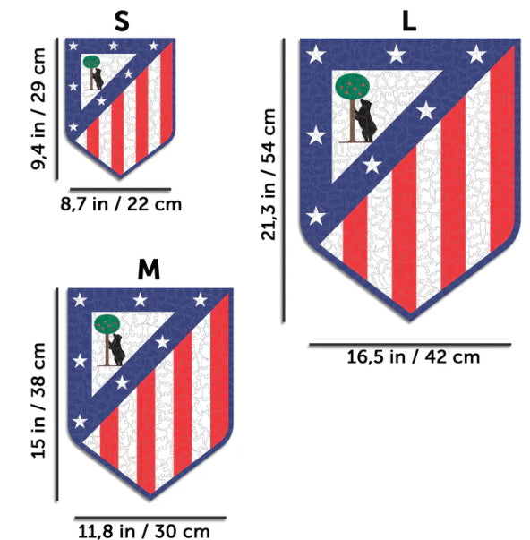 Iconic Puzzles Atletico Madrid - Logo - Logikspiel, 1 Spieler, ab 14 Jahren