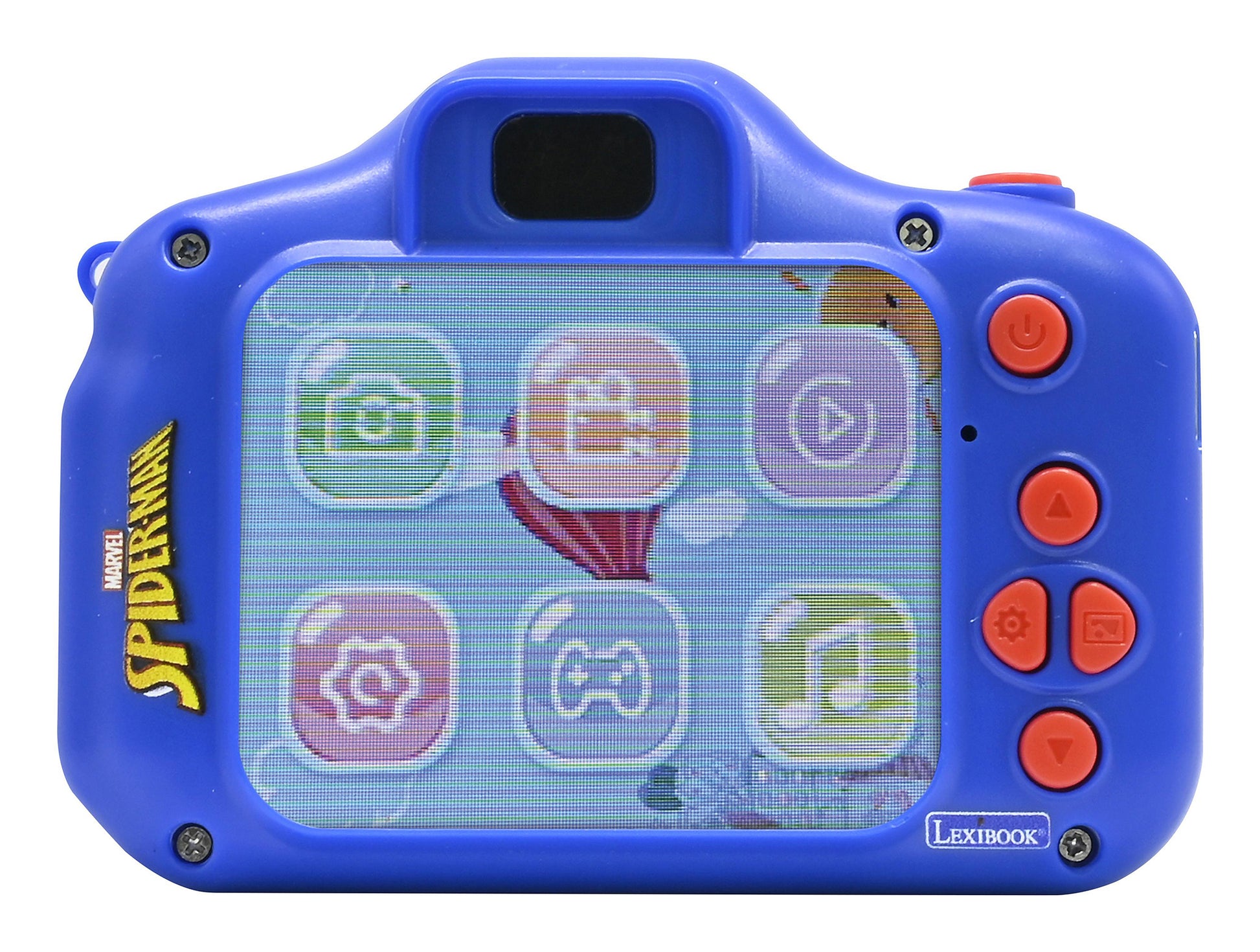 Lexibook DJ078SP Digitalkamera (Kinder) – Spider-Man – 5 MP, 1080×960 Video – 9,8×4,6×6,5 cm – 1 Stück – ab 3 Jahren