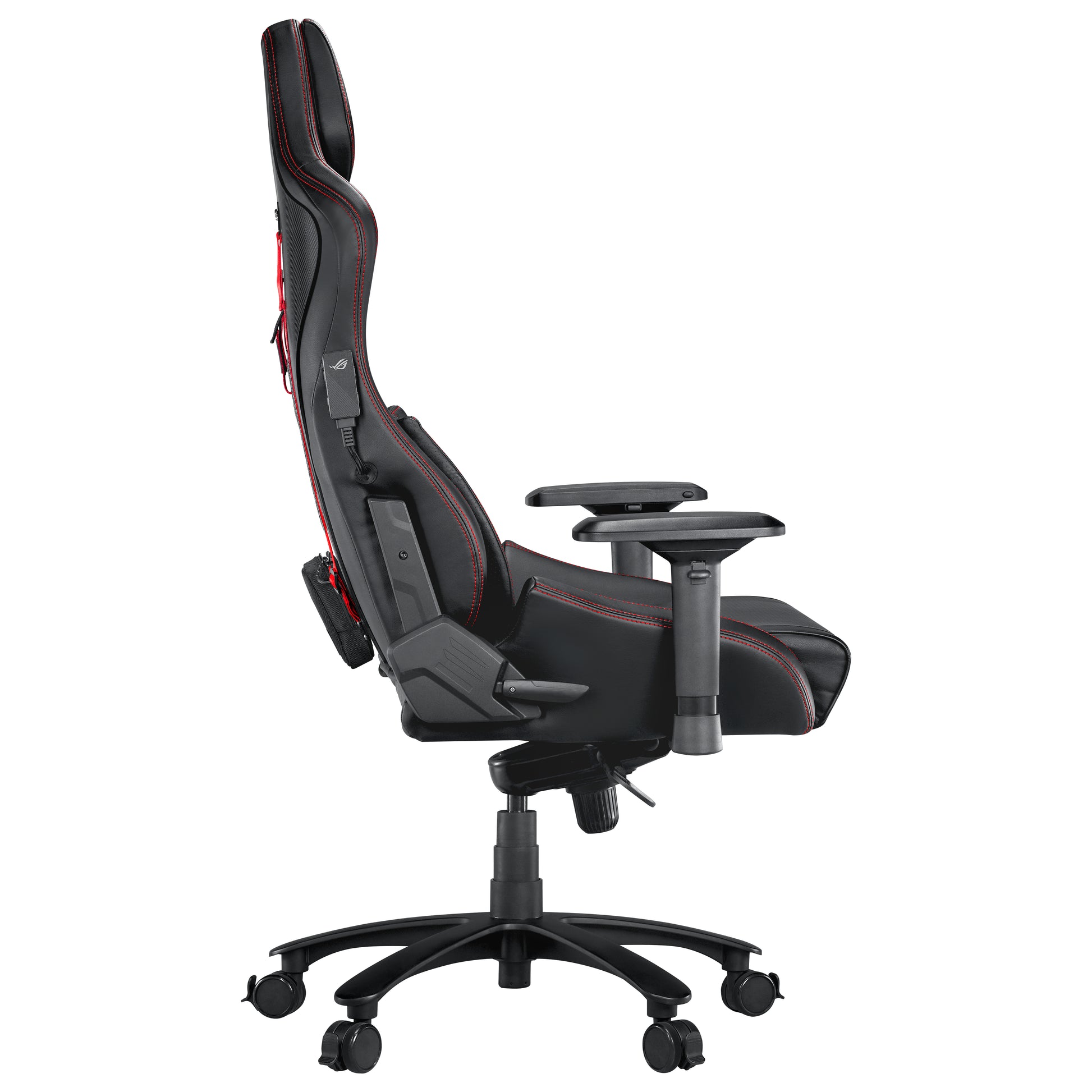 ASUS ROG Chariot X Gaming-Stuhl – Schwarz, 4D-Armlehnen, mit Kopfstütze, Nacken-/Lendenkissen, bis 136 kg