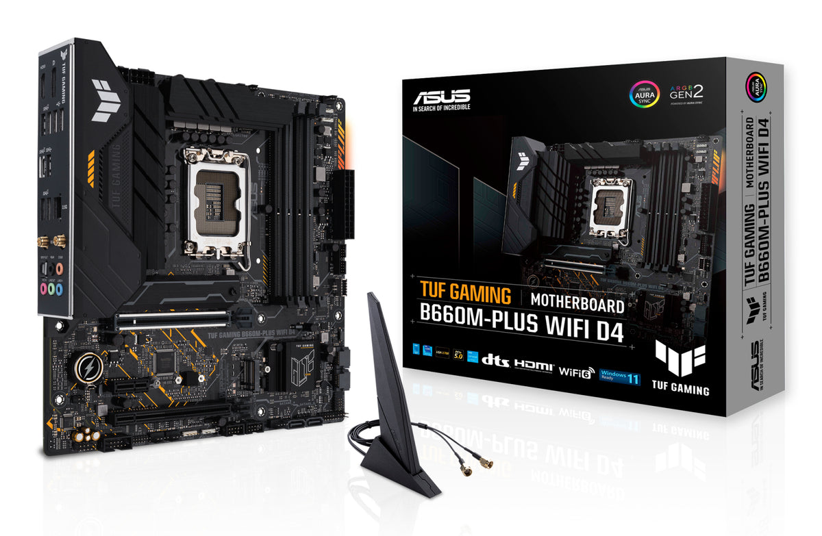 ASUS TUF GAMING B660M-PLUS WIFI D4 – Mainboard – LGA 1700, Intel B660, mATX, DDR4