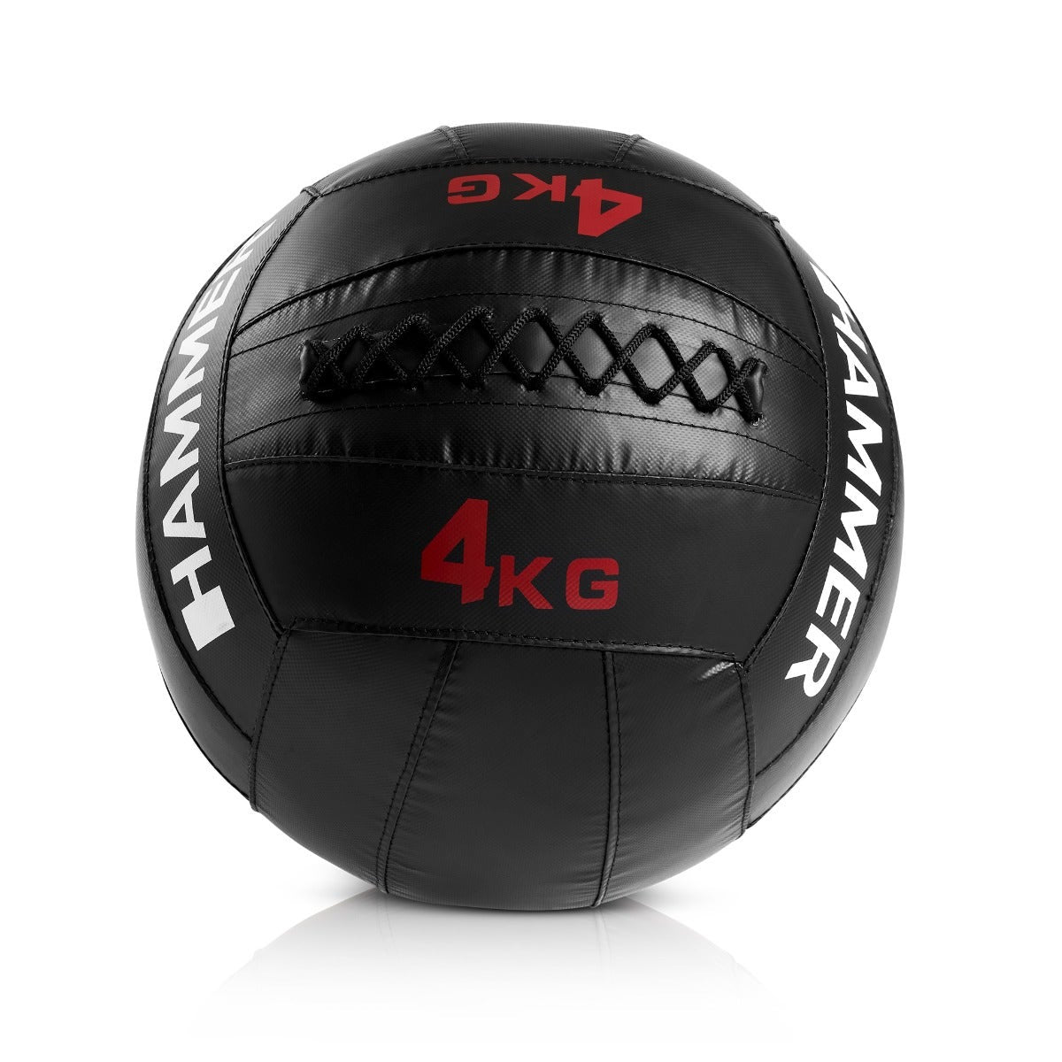 HAMMER Wall Ball, 4 kg, PVC, Schwarz, mit Sandfüllung