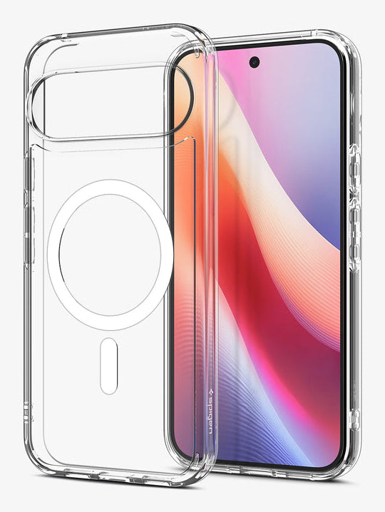 Spigen Ultra Hybrid MagFit Backcover – für Google Pixel 10 Pro / Pixel 10, Klar Weiss, bis 2 m Sturzsicher