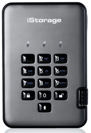 iStorage diskAshur Pro2 3 TB – für 2,5" HDD, USB 3.2 Gen 1, hardwareverschlüsselt, FIPS 140-2 Level 2