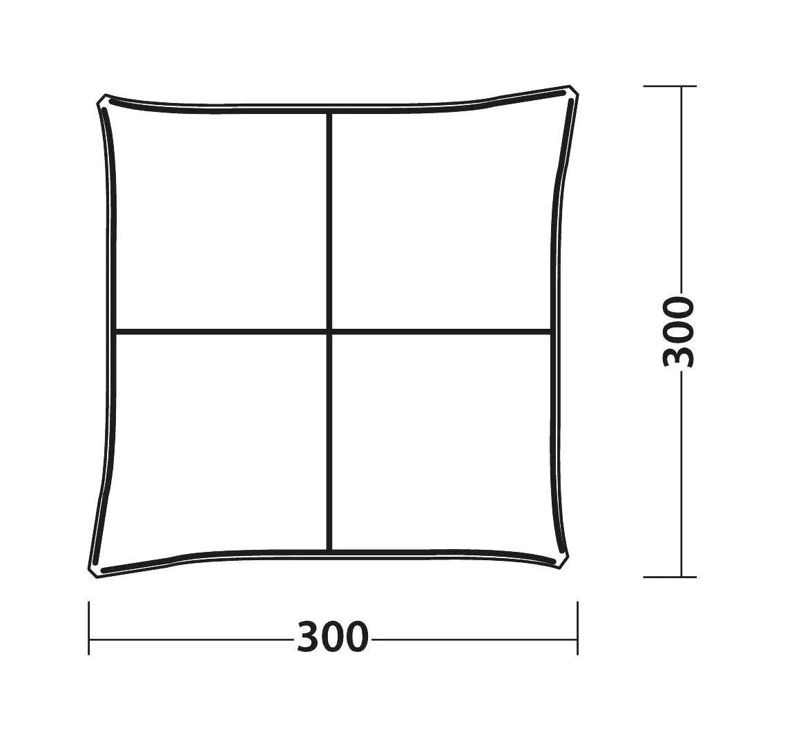 Outwell Stellwand – 3000 × 2350 mm, Polyester, Grau, UV-Schutz