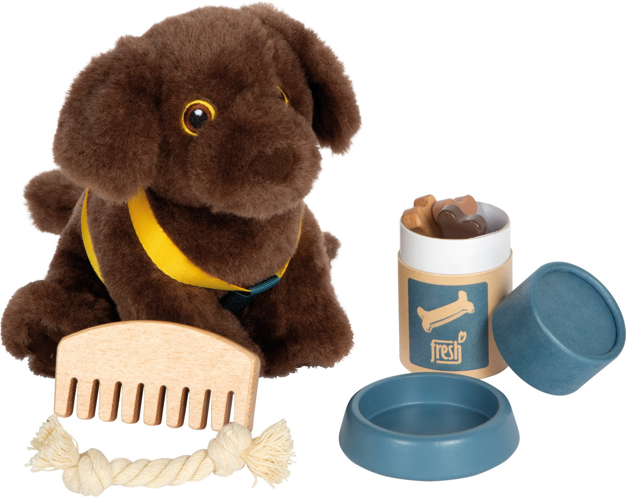 Small foot Plüschtier – Tierpflege – mit Tragetasche, 14-teilig – ab 2 Jahren – Plüsch, Stoff, Holz, mehrfarbig