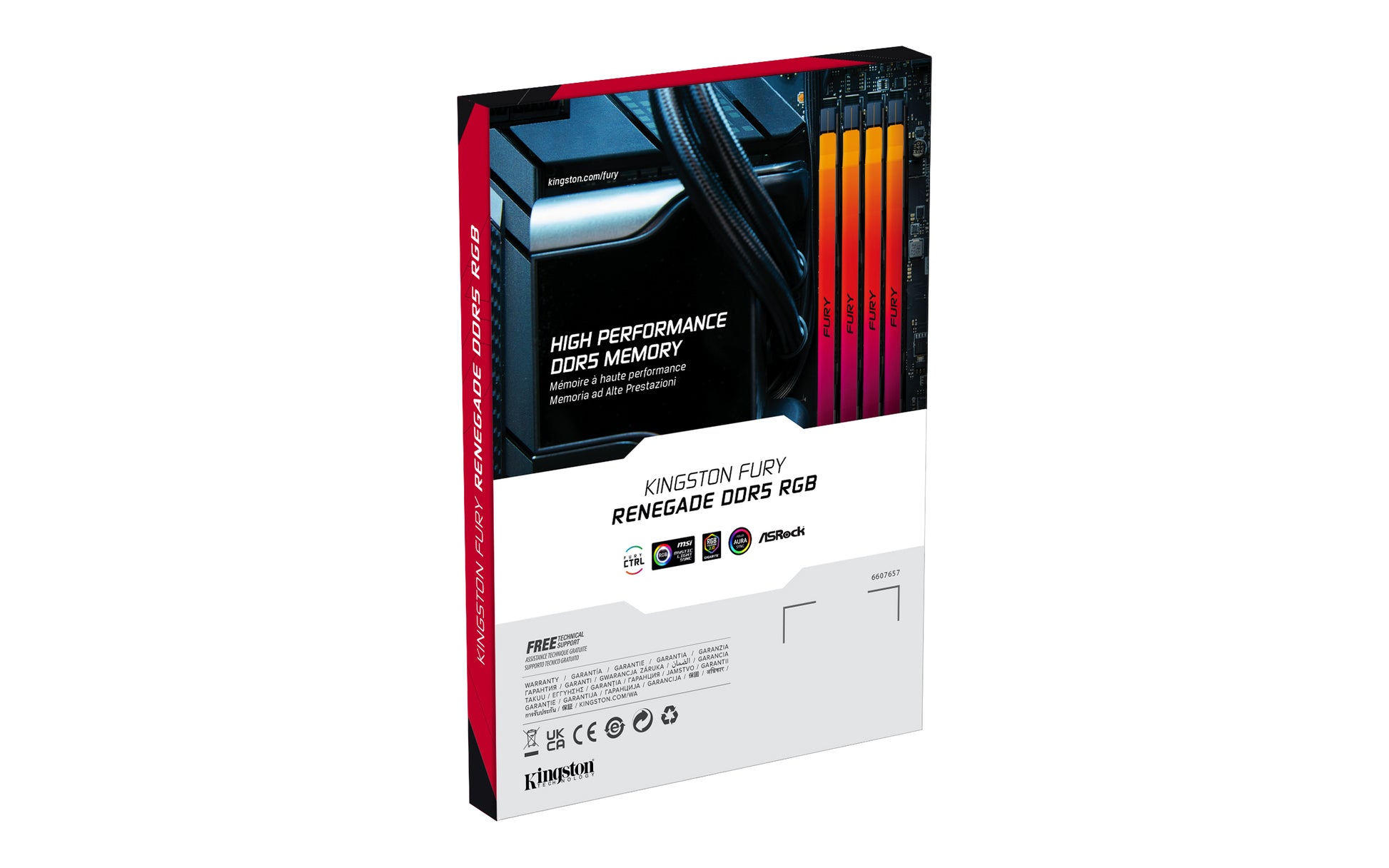 Kingston Technology Kingston FURY Renegade RGB – 32 GB (2×16 GB) – DDR5‑8000 MT/s CL38, 1.45 V, 288‑Pin DIMM