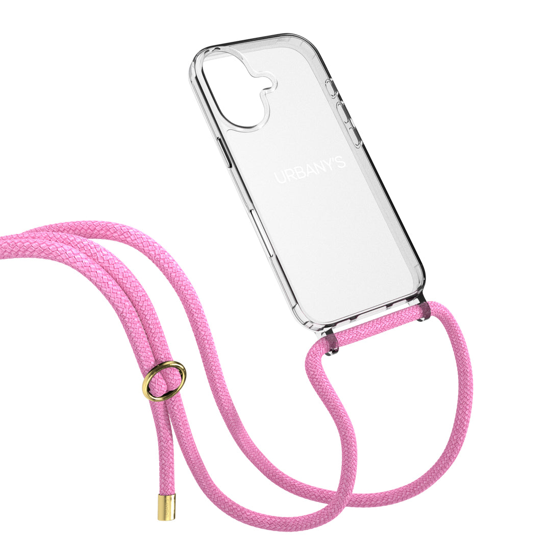 Urbany's Necklace-Hülle – für Apple iPhone 17 Pro – silber/rosa