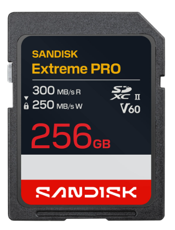 SanDisk Extreme PRO SDXC 256 GB – UHS-II, 300/250 MB/s