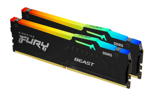 Kingston Technology Kingston FURY Beast – DDR5 Arbeitsspeicher – 16 GB (2×8 GB), 5600 MT/s, CL36, RGB, 288-poliger DIMM
