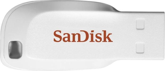 SanDisk Cruzer Blade – 16 GB, USB-A 2.0, Weiss, für Windows/Mac