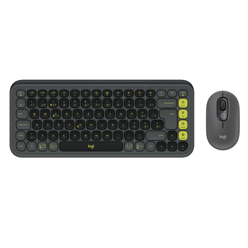 Logitech POP Icon Combo – Tastatur-Maus-Set – Mini – Schere – Bluetooth – QWERTY (US-INT) – Graphit