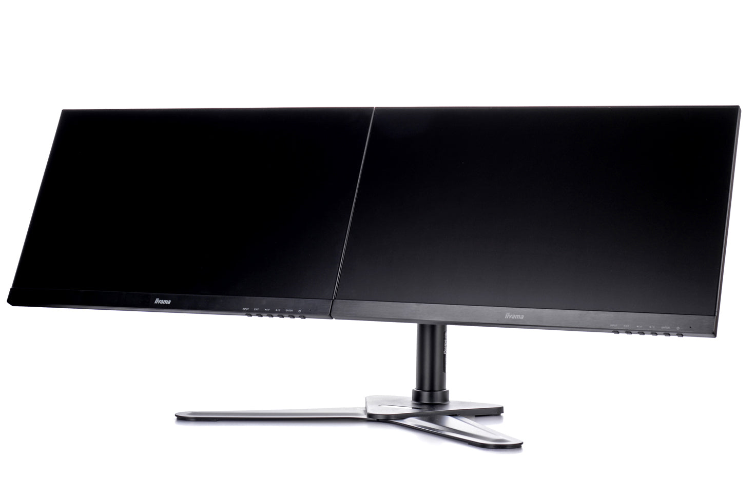 iiyama Monitorarm Tischhalterung – Klemme/Durchführung – 2 Monitore – 10–30" – VESA 75×75/100×100 mm – bis 1