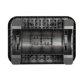 MAUL Fussstütze – Trittfläche 310 × 430 mm, höhenverstellbar, schwarz, Kunststoff