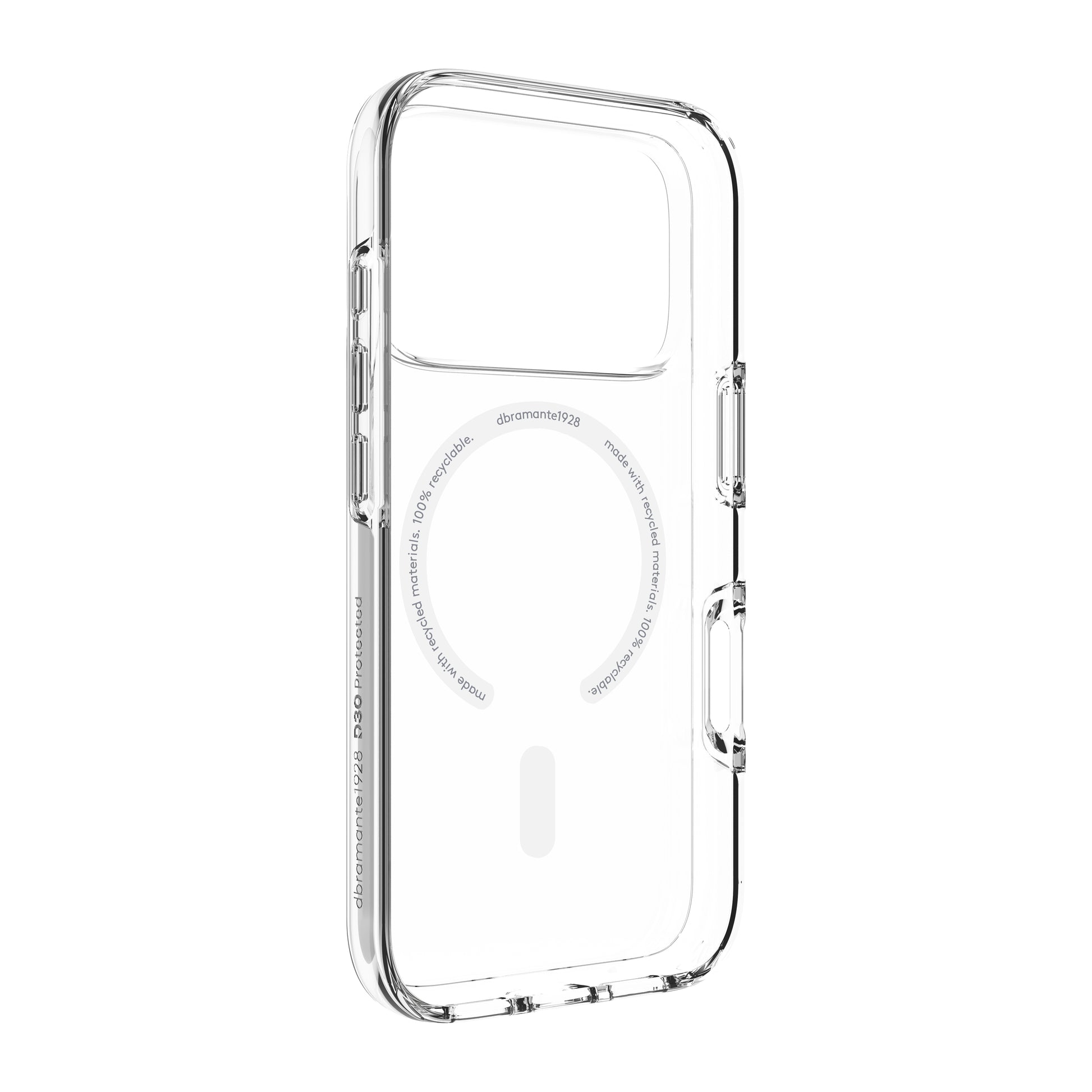 dbramante1928 Iceland Ultra D3O MS – Backcover – für Apple iPhone 17 Pro, Transparent, bis 4 m Sturzsicher