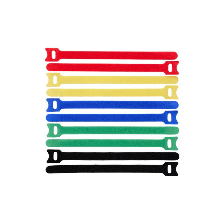 Lanview Klettkabelbinder, 150×12 mm, 10 Stk. – mehrfarbig