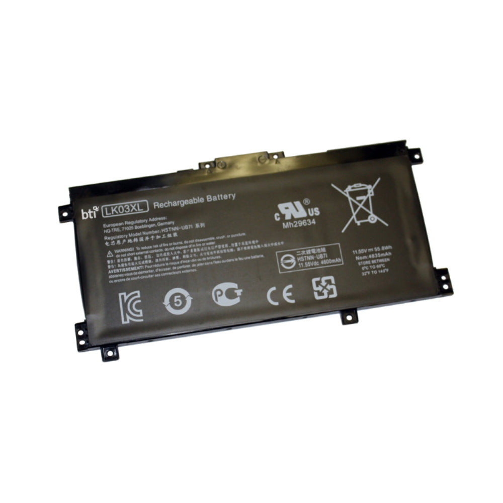 BTI Notebook-Akku – für HP – 56 Wh, 11,55 V – Schwarz