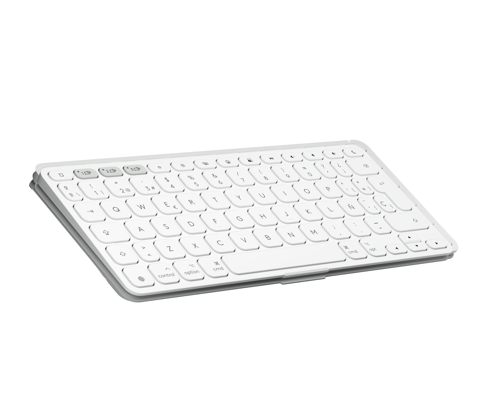Logitech Keys-to-go 2 – Mini Tastatur – Schere – Bluetooth – QWERTY (ES) – Ohne Ziffernblock – Grau
