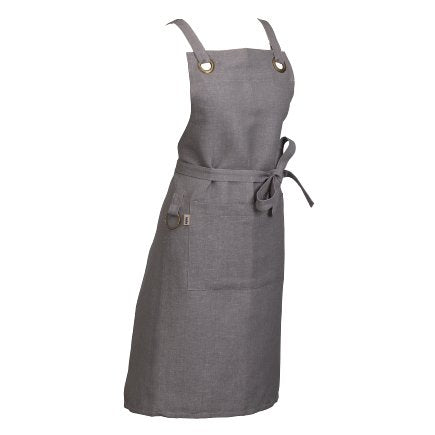 Kela Kochschürze Puro – S/M, Baumwolle/Leinen, 70×85 cm – Grau, 1 Stück