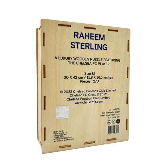 Iconic Puzzles Puzzle Chelsea FC – Raheem Sterling – 270 Teile – 30 × 42 cm – ab 14 J. – Holz – FSC