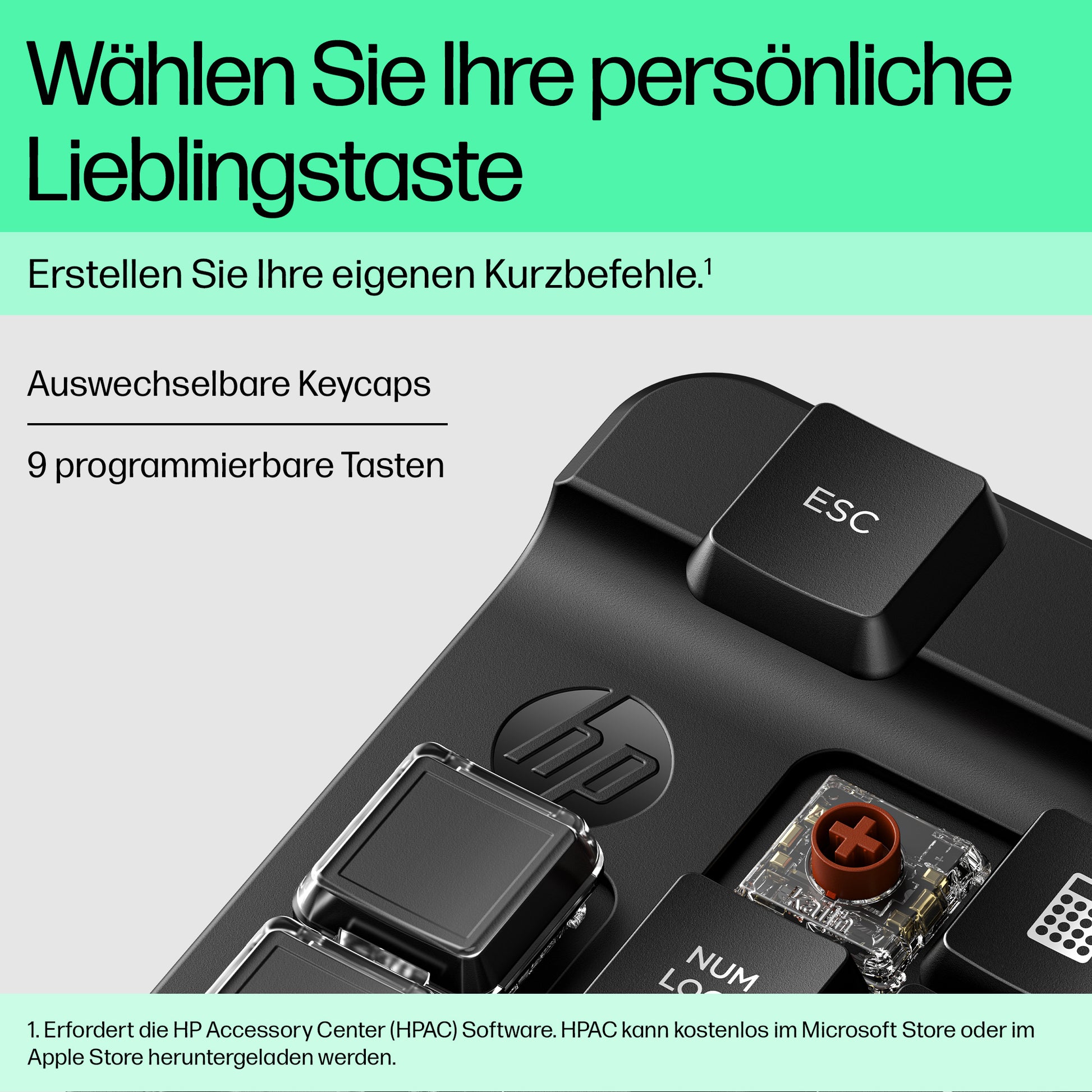 HP 435 Programmierbares Wireless – Tastenfeld-Steuerpult – Bluetooth – programmierbare Schnelltasten – Schwarz