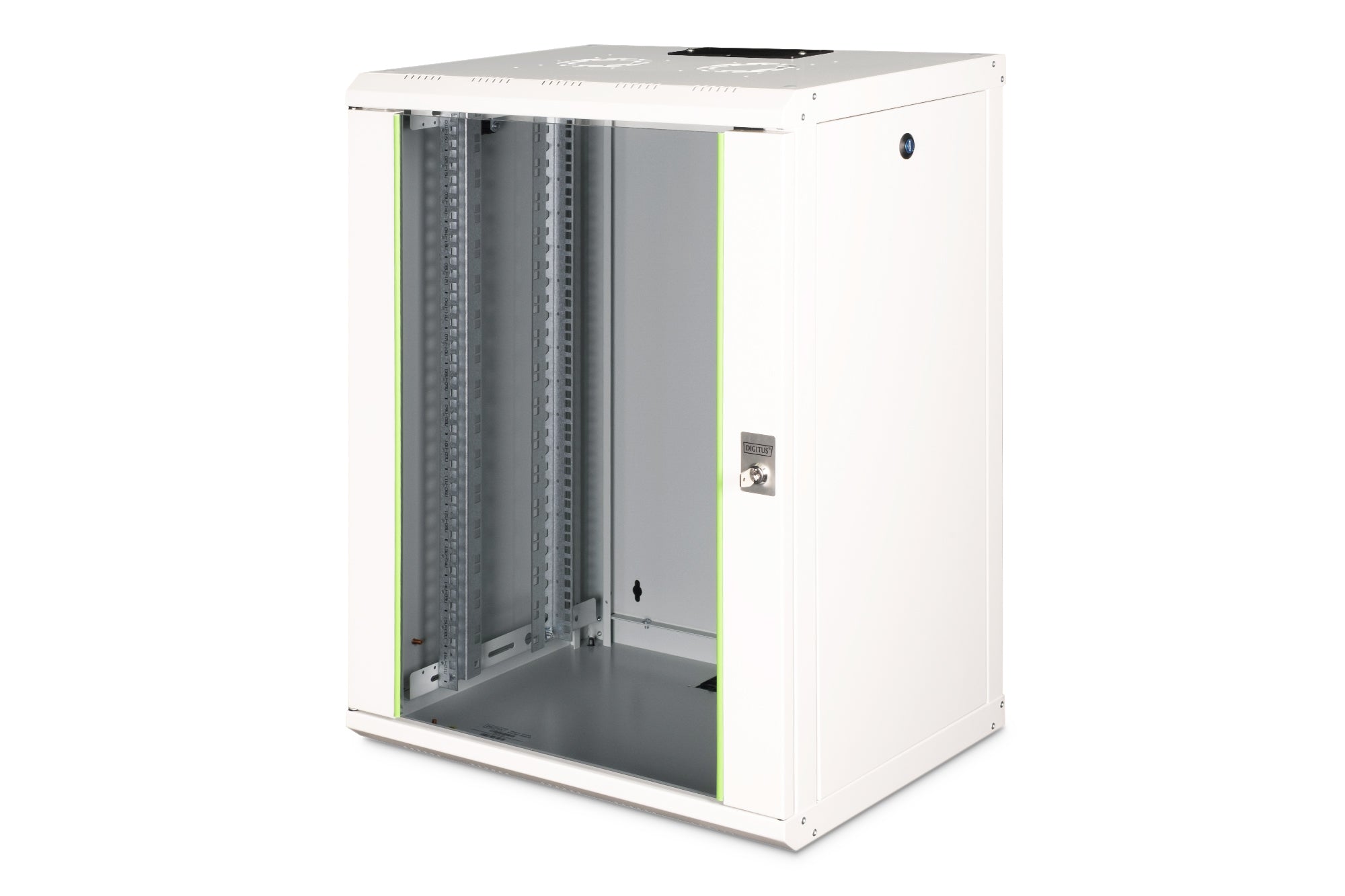 Digitus Unique – 19" Wandverteiler 16U, IP20, abschliessbar, 600 × 450 × 780 mm, lichtgrau