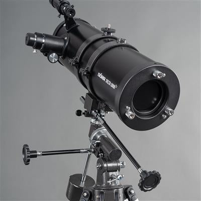 Dörr DELTA 1000 – Spiegelteleskop, 114 mm Öffnung, 1000 mm Brennweite, f/8,8, 500×, Schwarz