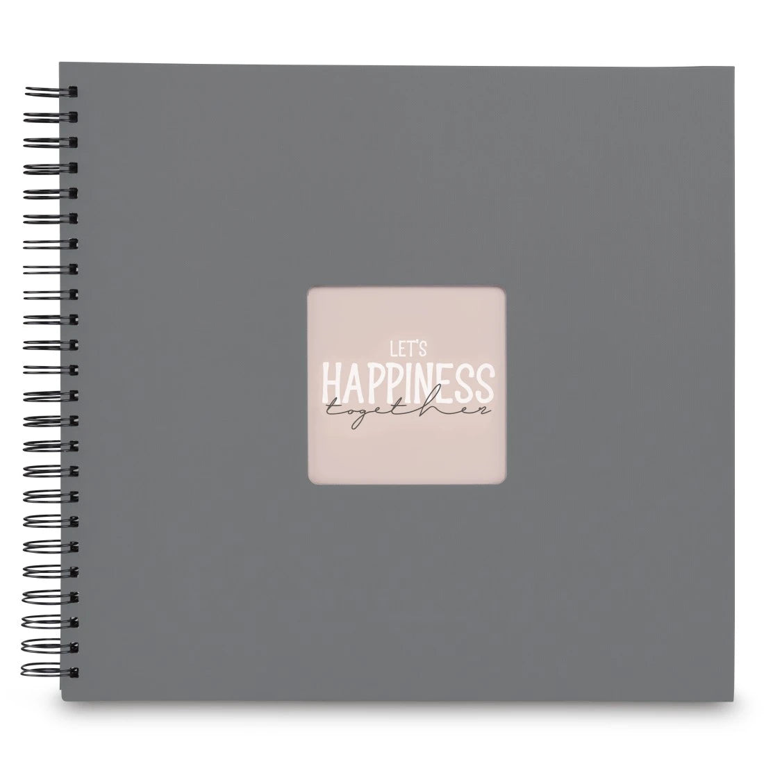 Hama Fine Art – Fotobuch, Spiralbindung, schwarz, 36 × 32 cm, Strukturpapier, grau, mit Einstecktasche