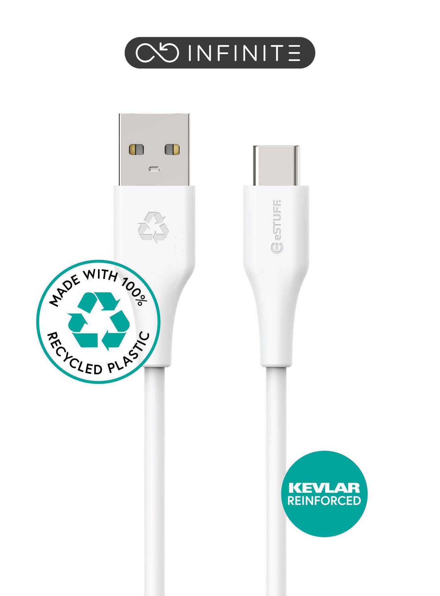 eSTUFF USB-C auf USB-A Kabel – USB 2.0 – 1 m – PD 60 W – PVC – für USB-C-Geräte
