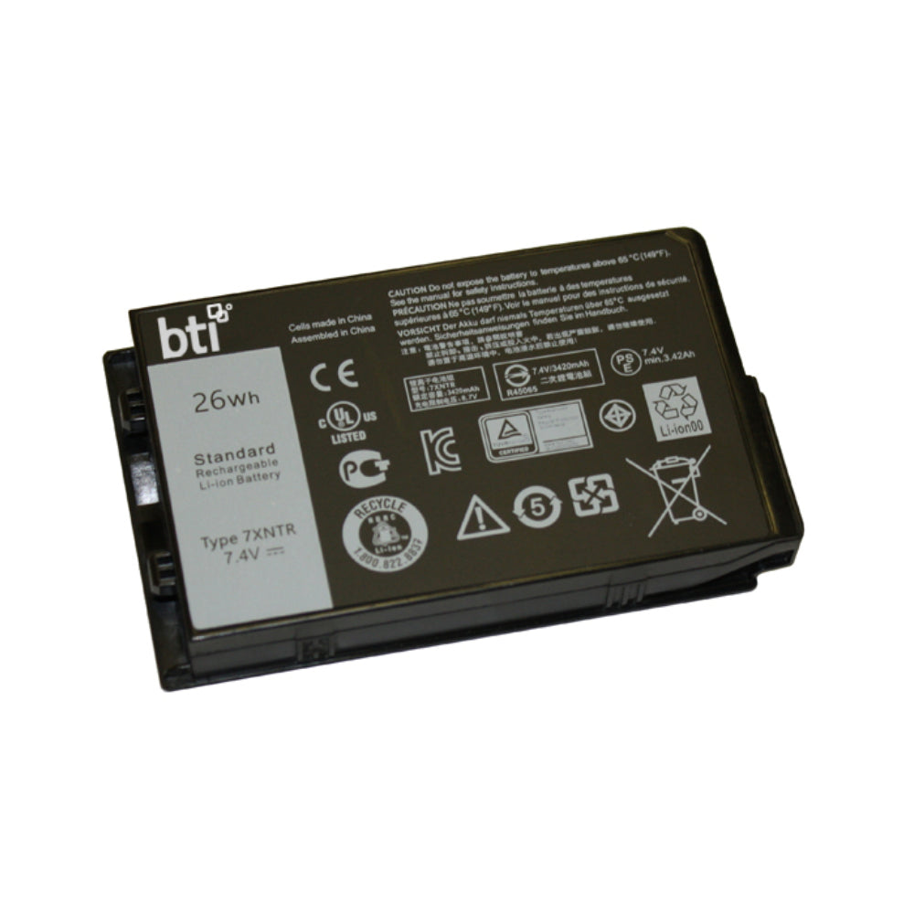 BTI Notebook-Akku – für Dell – 26 Wh, 7,4 V (2 Zellen) – Schwarz