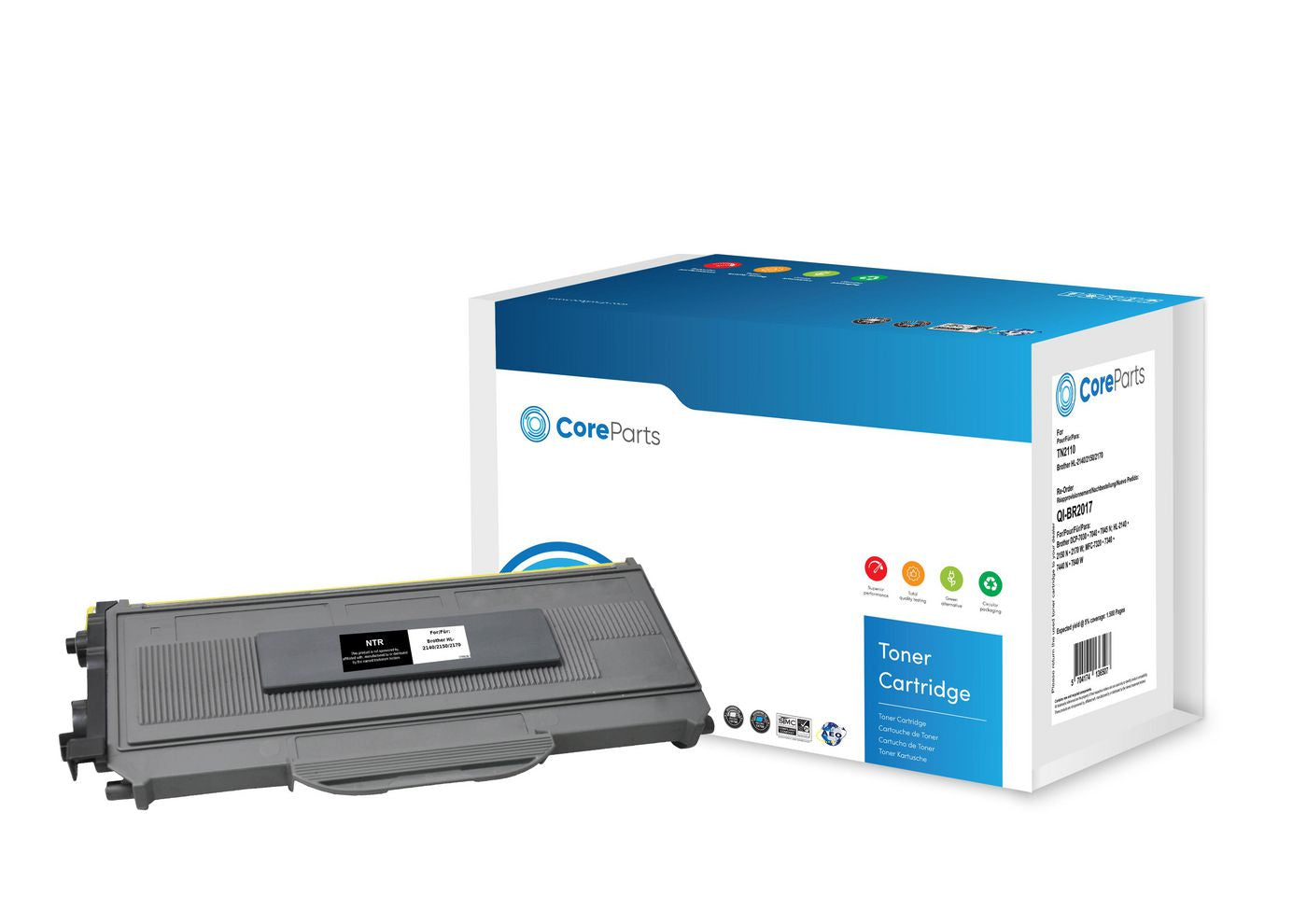CoreParts TN2110 (APTBTN2110E) Schwarzer Toner – Kompatibel – 1'500 Seiten – für Brother HL-2140/2150/2170