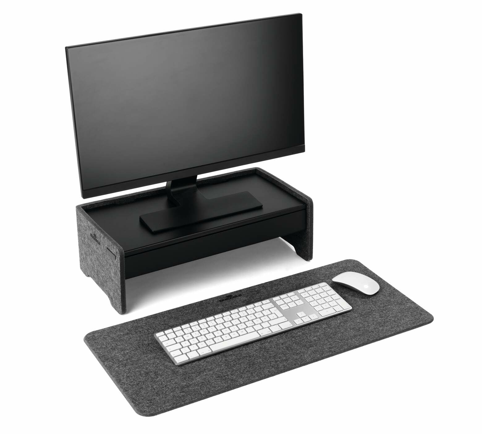 Durable 508201 – Schublade – bis 5 kg – Metall, Filzeinlage – Schwarz – für Monitor Stand EFFECT