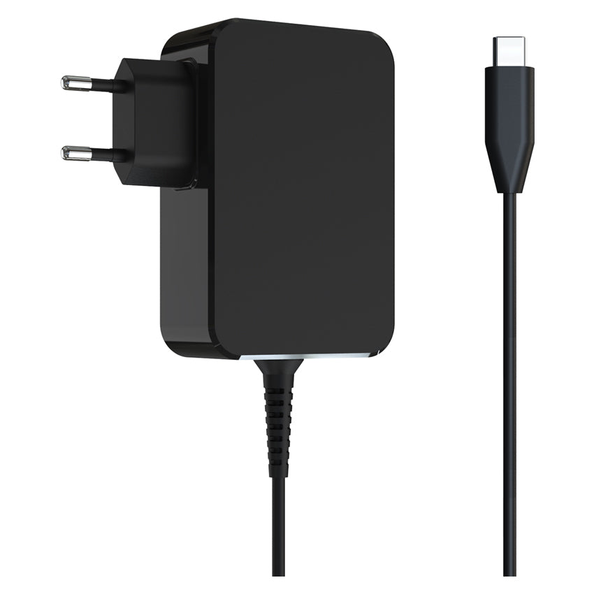 LC-Power LC-NB-GAN-45-C USB-Ladegerät 45 W – USB-C×1 – GaN – Kabellänge 1,8 m – für Laptops von Acer, Apple, A