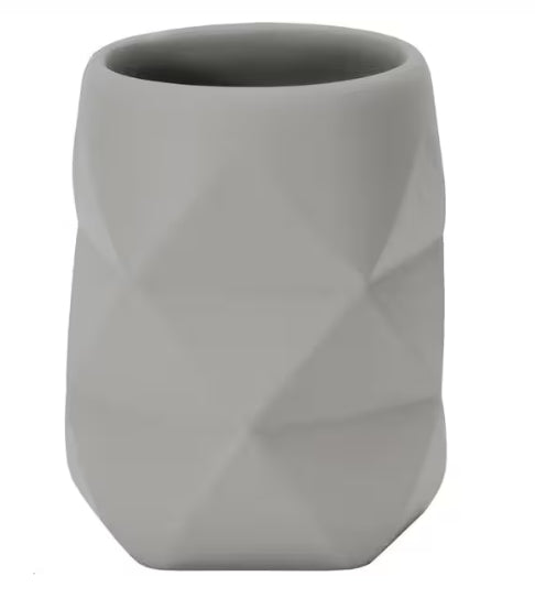 Kleine Wolke Zahnputzbecher Crackle – Polyresin, Ø8×10 cm, Platin