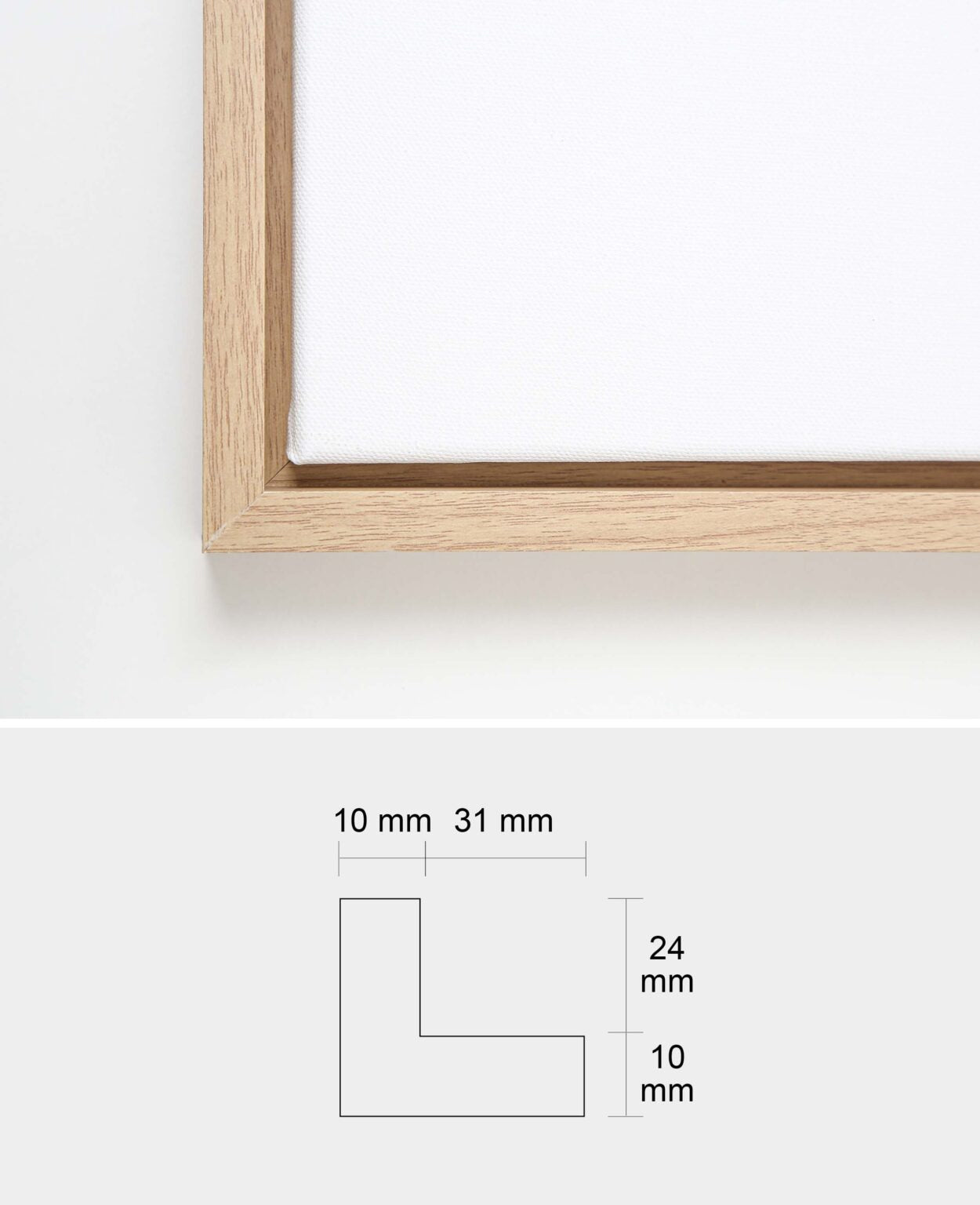 I am Creative Bilderrahmen – für 30 × 40 cm – Buche, natur