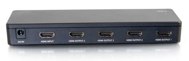 C2G 41058 – HDMI Splitter, 1× HDMI In / 4× HDMI Out, 4K@60 Hz, HDCP, 3D, Schwarz