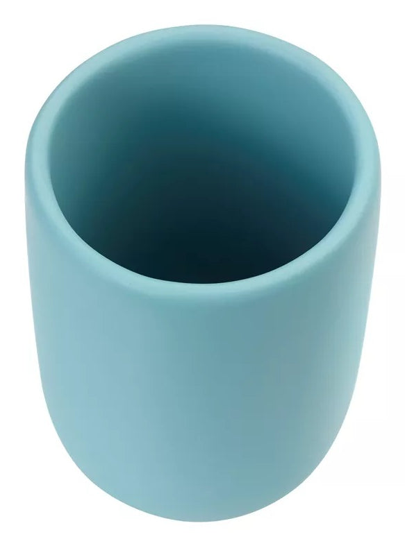 Diaqua Zahnputzbecher Smilla – 7,3×7,3×10 cm, Polyresin, Blau