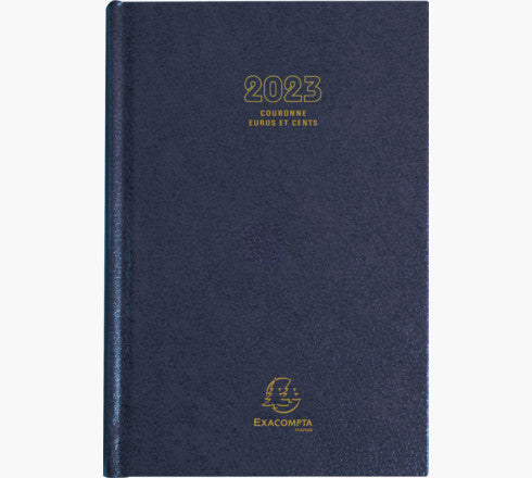 Exacompta Euros & Cents Krone – Tagesagenda 2027, 1 Tag/1 Seite, 11,0 × 17,0 cm
