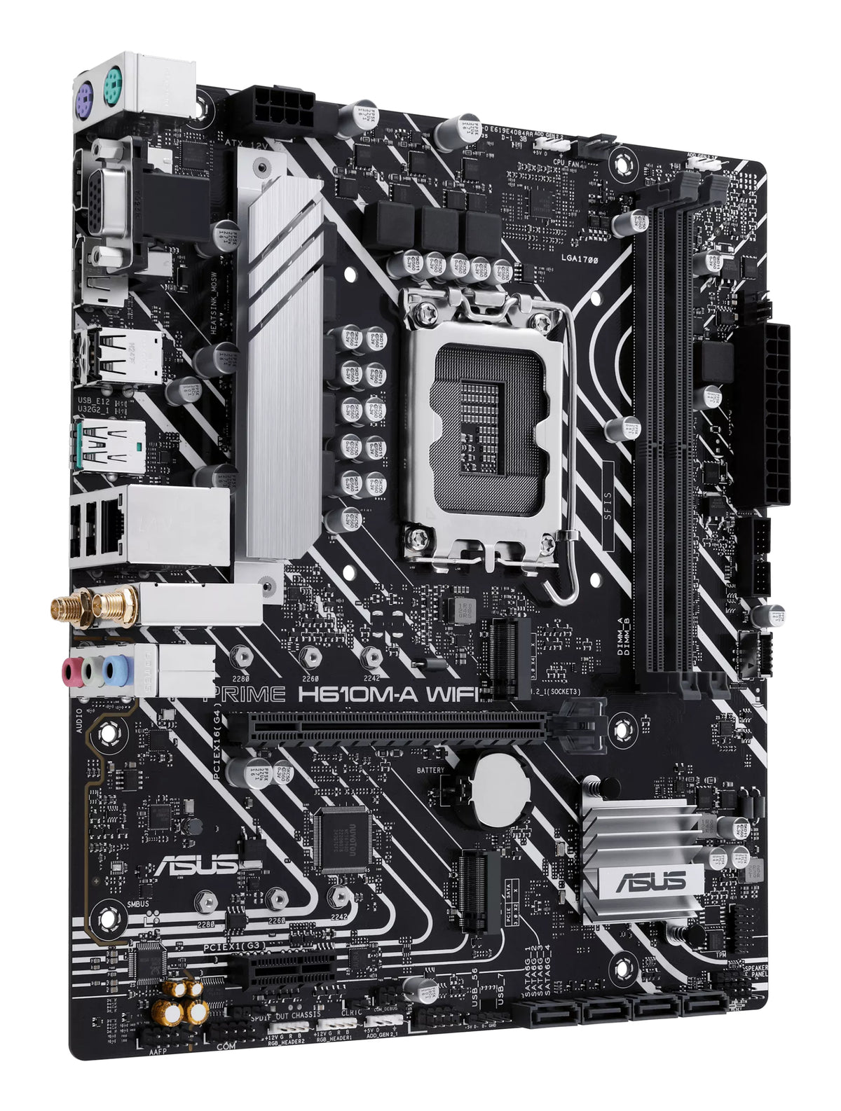 ASUS PRIME H610M-A WIFI – Mainboard – LGA 1700, Intel H610, mATX, DDR5