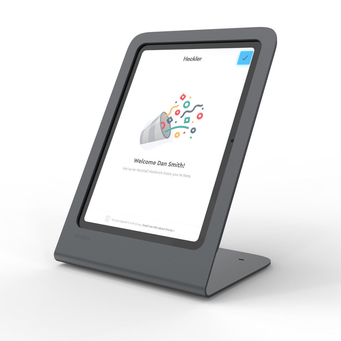 Heckler Design Tablet-Ständer – bis 10,2" – für Apple iPad 10 – Grau