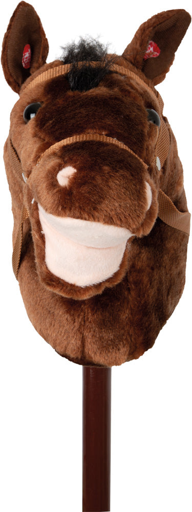 Small foot Plüschtier Steckenpferd Donner – 88 cm – Braun – Plüsch, Holz – ab 3 J.
