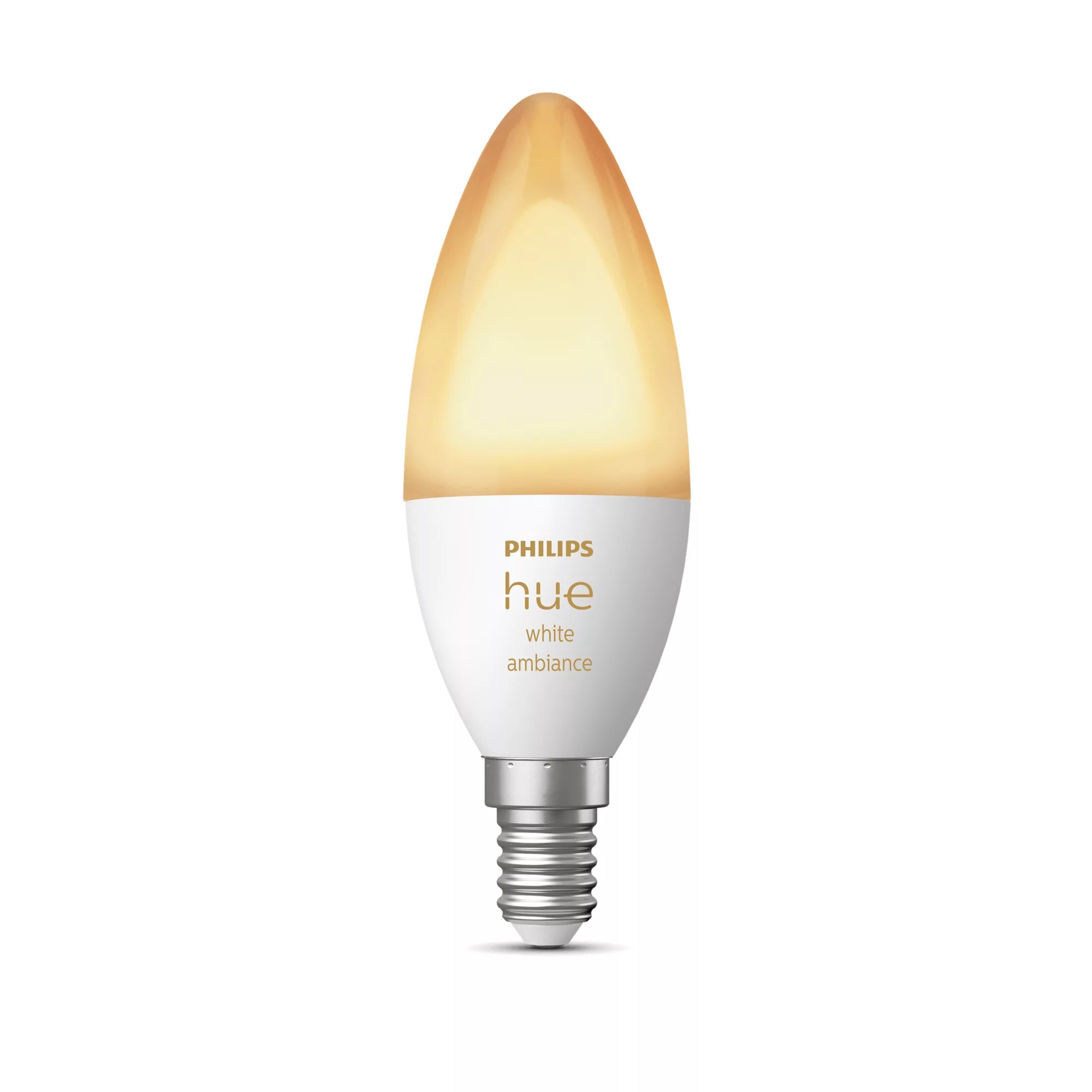 Philips by Signify Philips Hue Smart-Leuchtmittel E14 White Ambience – 470 lm, 2200–6500 K, App-Steuerung, dimmbar – Weiss