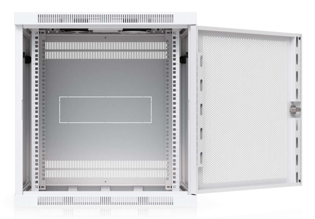 Ubiquiti UACC-Rack-12U-Wand-600-P – 19" Wandverteiler 12U, abschliessbar, 598 × 600 × 639 mm, weiss